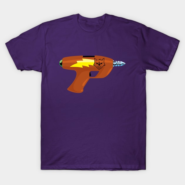 Cats in Space Ray-Gun T-Shirt by em Porium